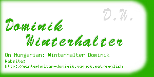 dominik winterhalter business card